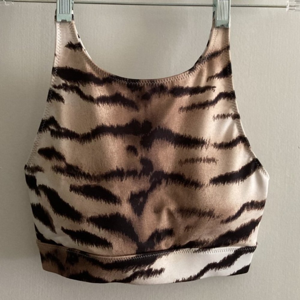 High Neck- Tiger Printed Sport Bra- Forever 21- Size Small